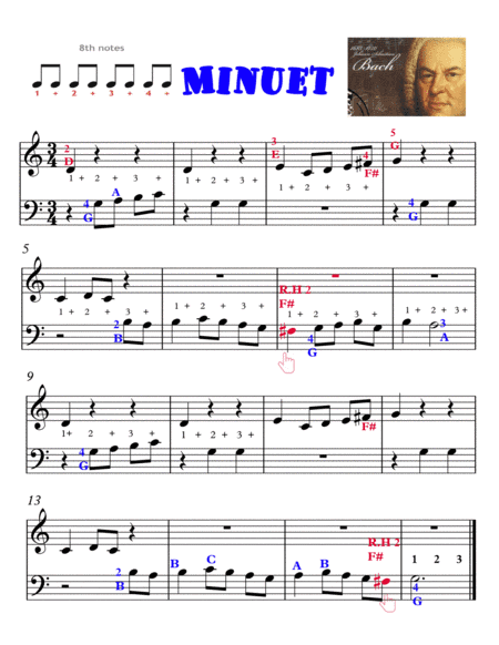 Minuet in G Primer Level (arr. Judy Kuang)