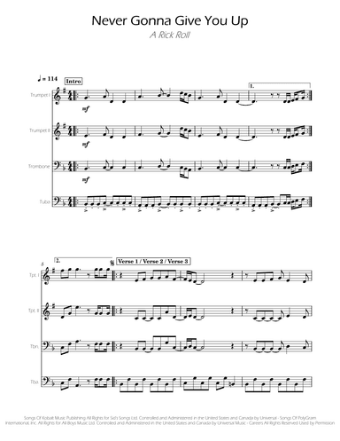Never Gonna Give You Up (arr. Ygor Nunes)