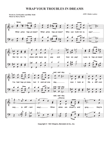 Wrap Your Troubles In Dreams (and Dream Your Troubles Away) (arr. Walter Latzko)