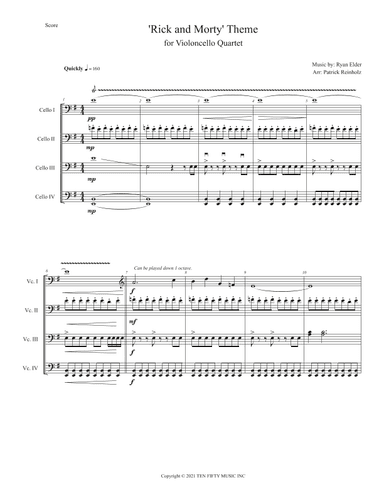 Rick And Morty Theme (arr. Patrick Reinholz)