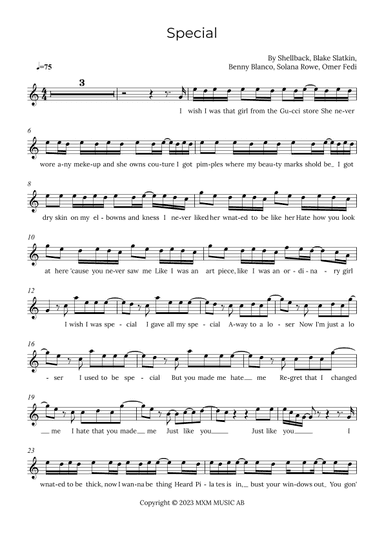 Special (arr. Alex Nunes Rodrigues)
