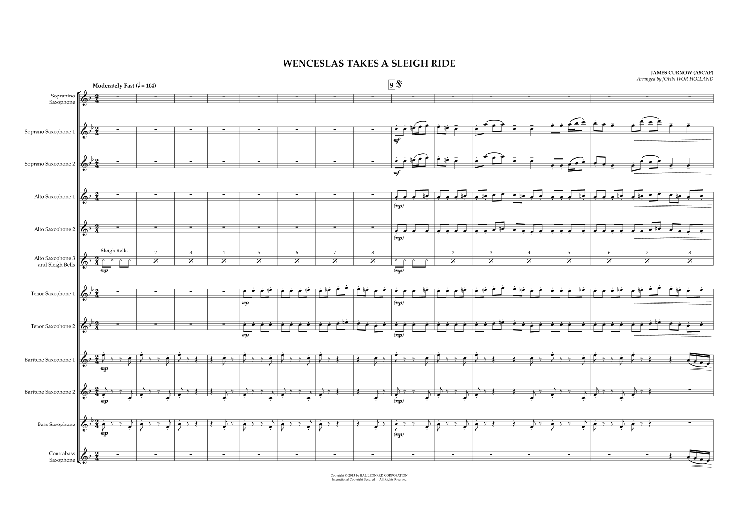 Wenceslas Takes A Sleigh Ride (arr. John Ivor Holland)