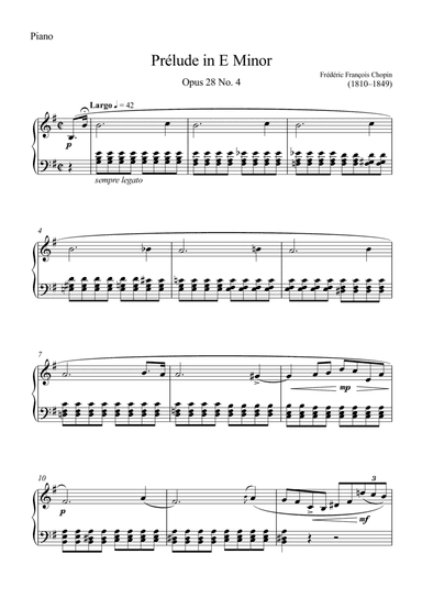 Prélude No. 4 in E Minor, Op. 28 – Frédéric Chopin (arr. Wesley S. SIlva)