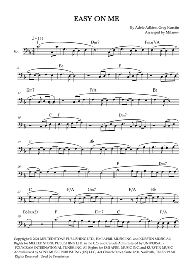 Easy On Me (arr. Milanov)