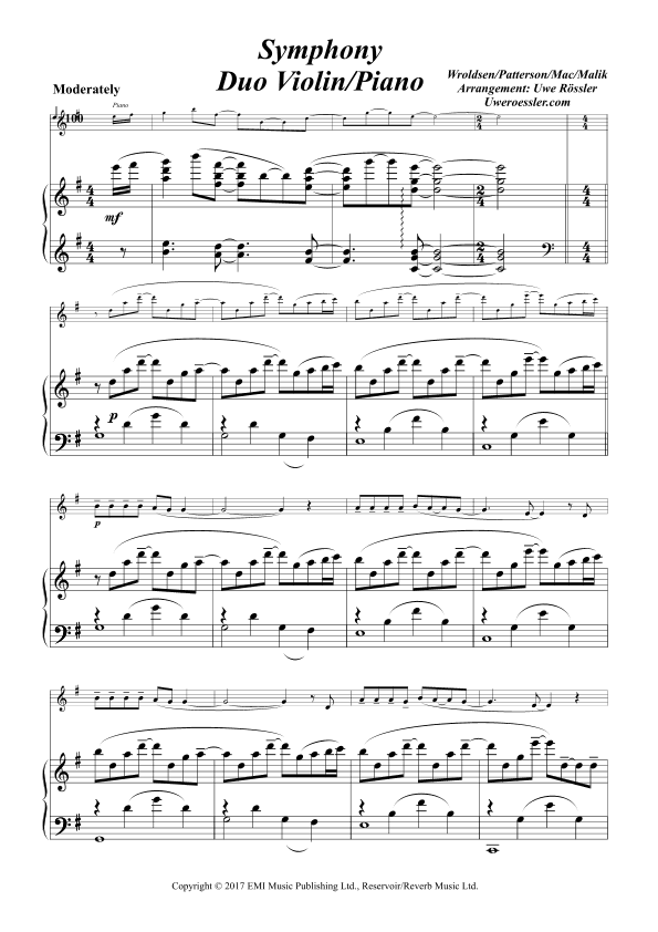 Symphony (arr. Uwe Roessler / Rössler / Rassler)