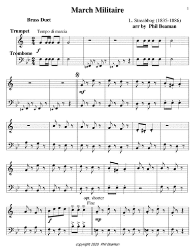 March Militaire-Brass Duet 1 (arr. Phil Beaman)