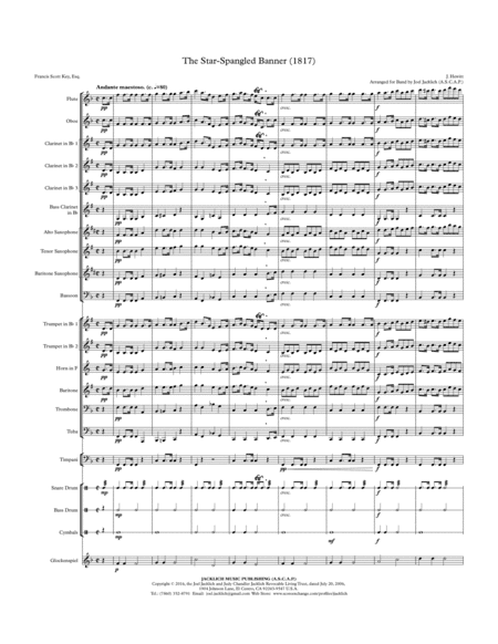 James Hewitt's The Star Spangled Banner (arr. Jacklich, Joel)