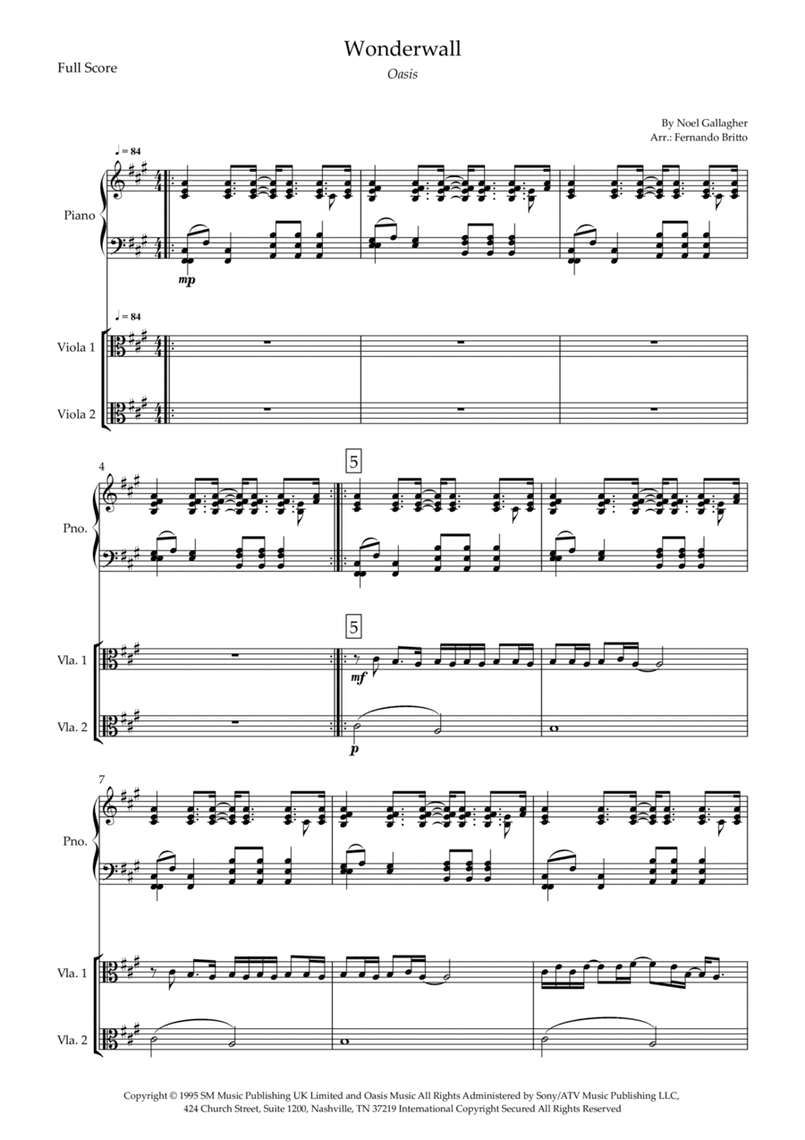 Wonderwall (arr. Fernando Britto)