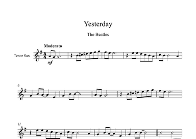 Yesterday (arr. Digital Book Music)