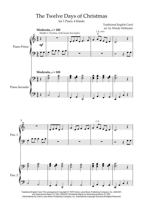 The Twelve Days Of Christmas (arr. Wendy Hellmann)