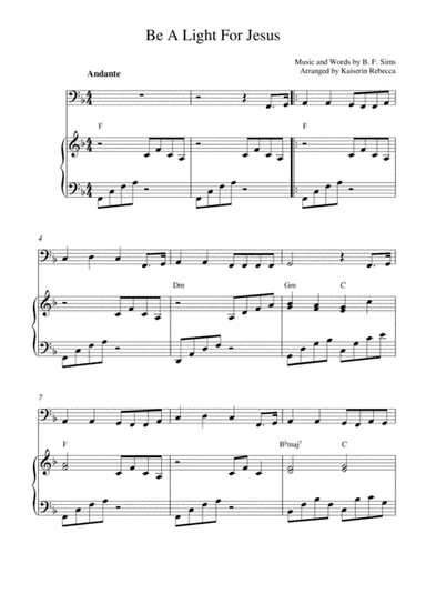 Be a Light for Jesus (arr. Kaiserin Rebecca)