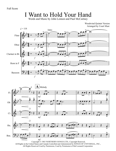 I Want To Hold Your Hand (arr. Court Mast)