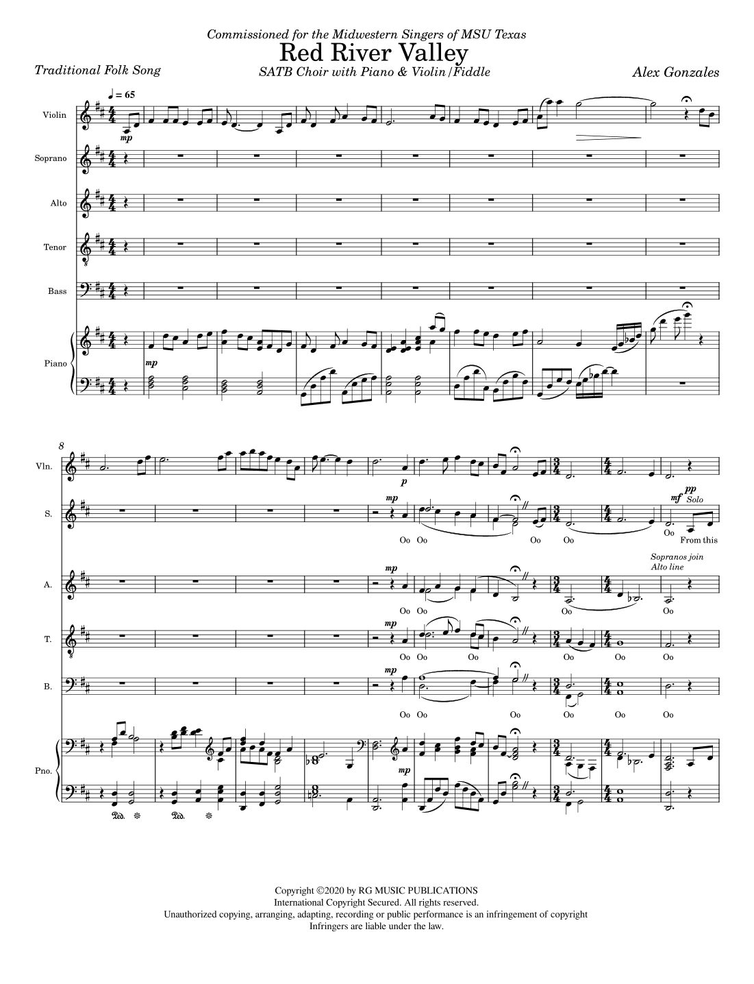Red River Valley (arr. Alex Gonzales)