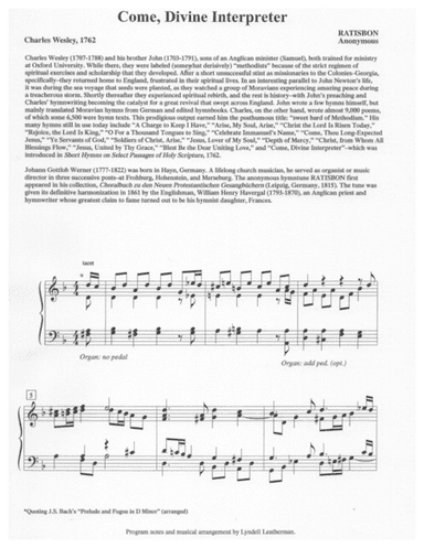 Come, Divine Interpreter (arr. Lyndell Leatherman)