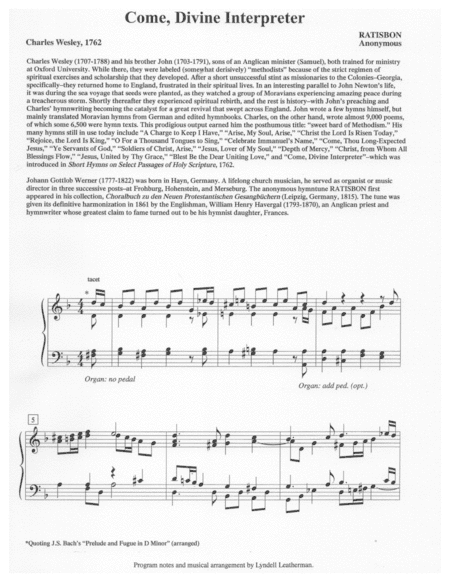 Come, Divine Interpreter (arr. Lyndell Leatherman)