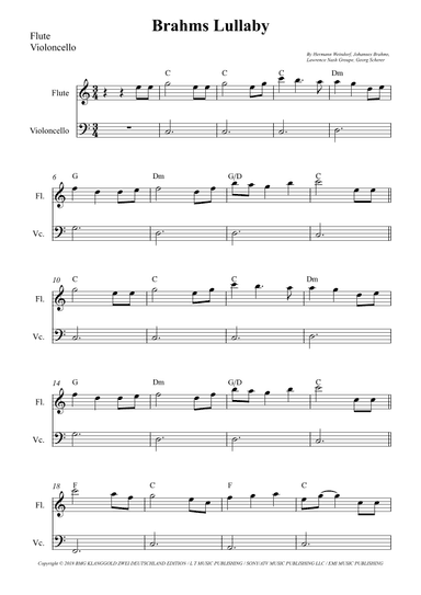 Brahms Lullaby (arr. Wesley S. SIlva)