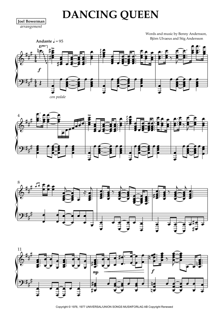 Dancing Queen (arr. Joel Bowerman)