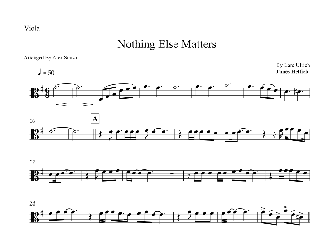 Nothing Else Matters (arr. Alex Souza)
