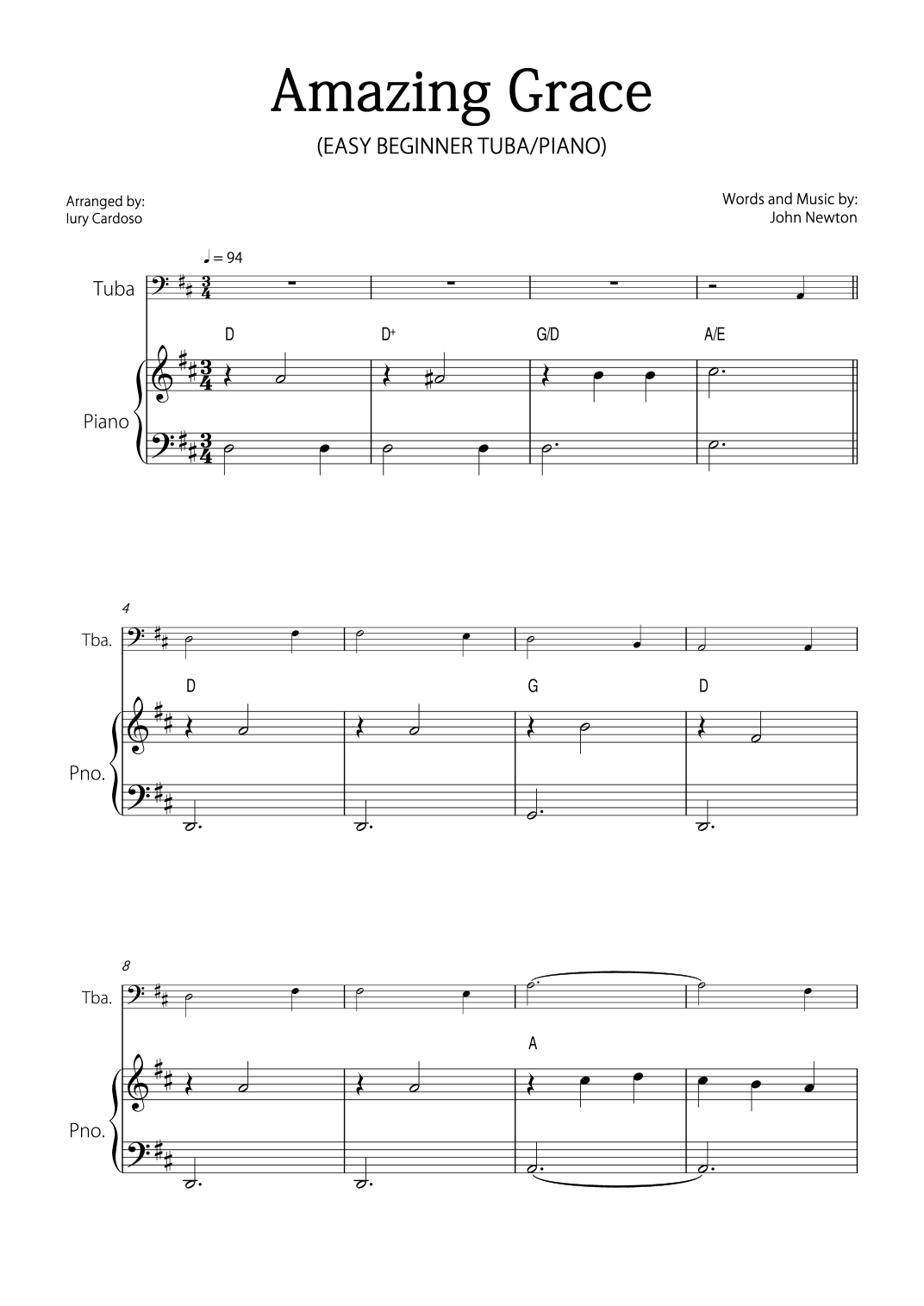 Amazing Grace (arr. Iury Cardoso)