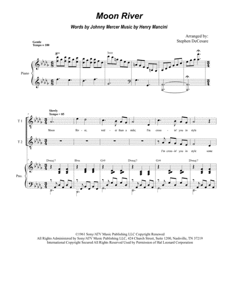 Moon River (arr. Stephen DeCesare)