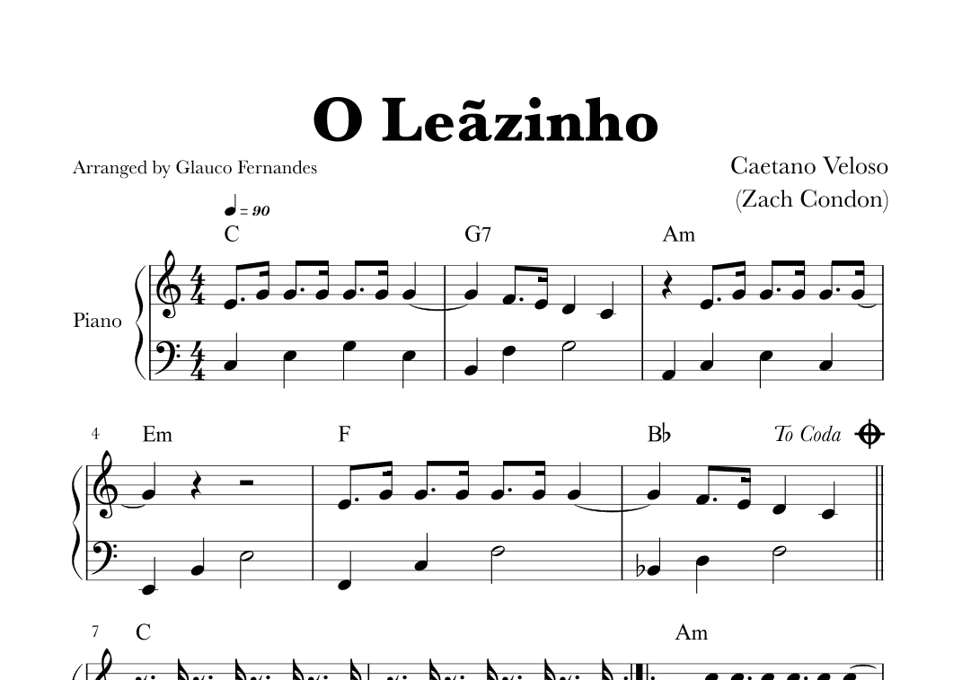 O Leaozinho (arr. Glauco Fernandes)