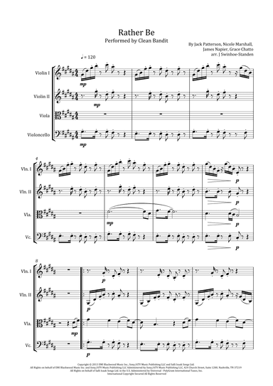 Rather Be (arr. J Swinhoe-Standen)