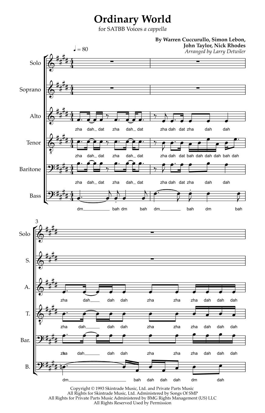 Ordinary World (arr. Larry Detwiler)