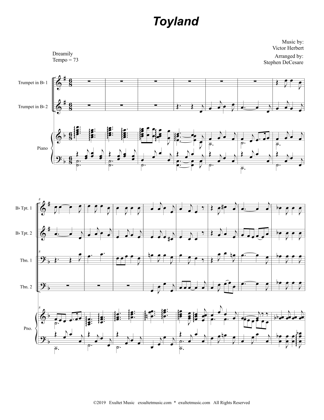 Toyland (Brass Quartet and Piano - Alternate Version) (arr. Stephen DeCesare)