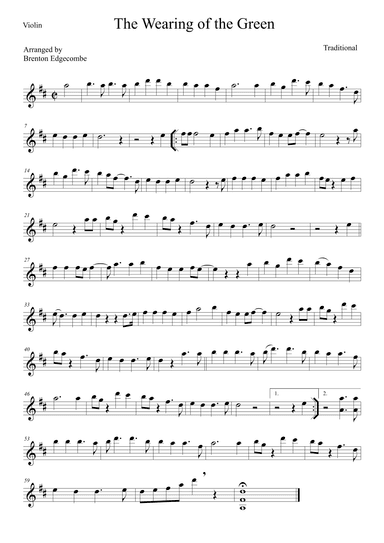 The Wearing of the Green (arr. Adelaide String Duo)