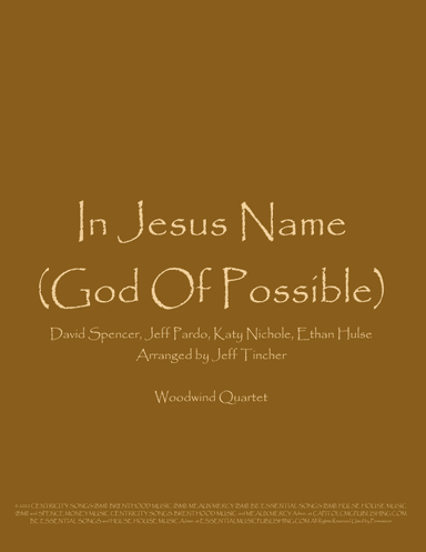 In Jesus Name (god Of Possible) (arr. Jeff Tincher)