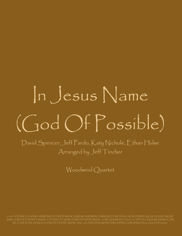 In Jesus Name (god Of Possible) (arr. Jeff Tincher)