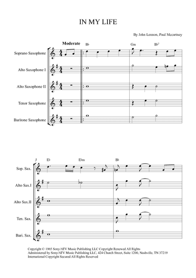 In My Life (arr. Alex Nunes Rodrigues)