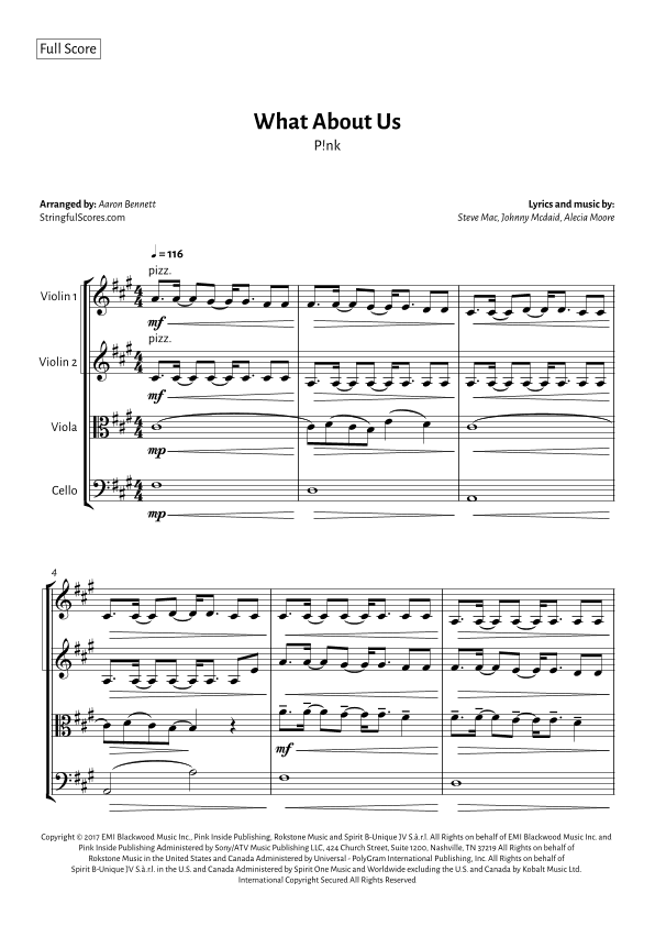 What About Us (arr. Aaron Bennett)
