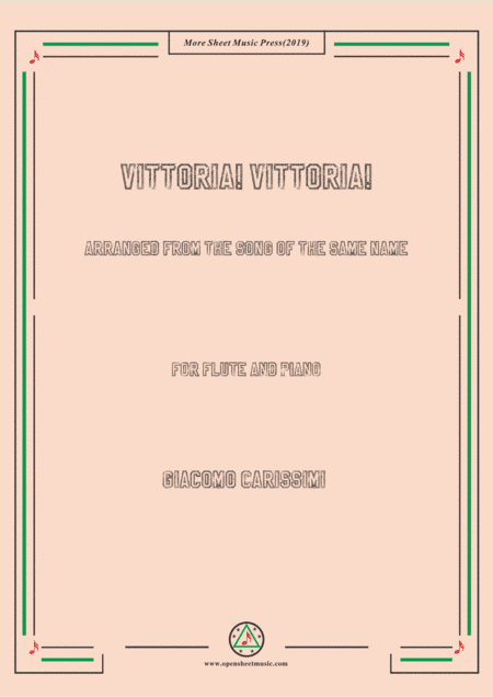 Giacomo-Vittoria! Vittoria!, for Flute and Piano (arr. MSM)