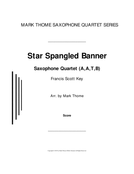 Star Spangled Banner (arr. Mark Thome)