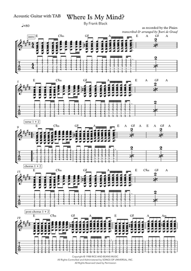 Where Is My Mind? (arr. Joeri de Graaf)