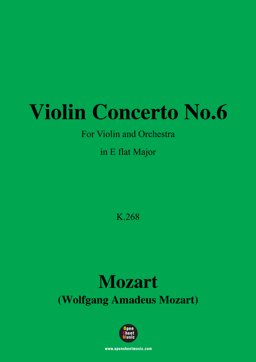 W. A. Mozart-Violin Concerto No.6 (arr. OSM Press)