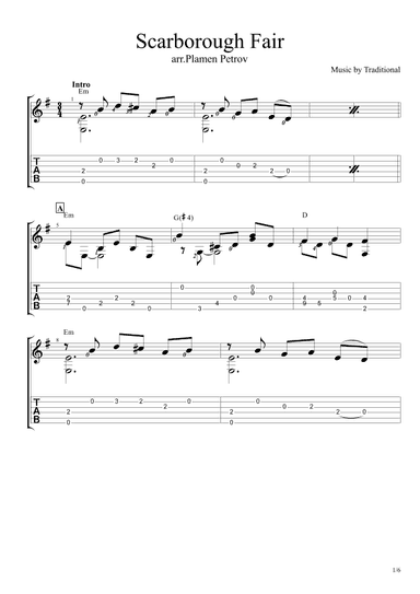 Scarborough fair (arr. Plamen Petrov)