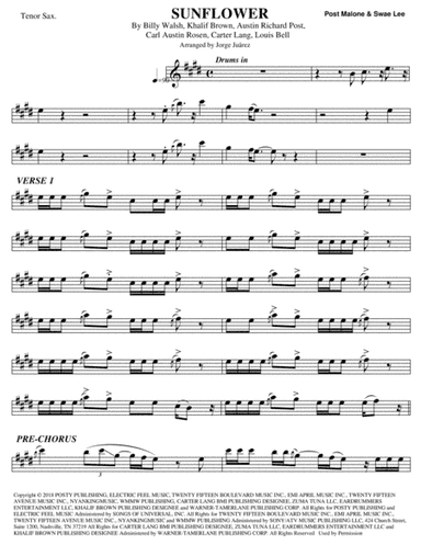 Sunflower (arr. Jorge Juárez)