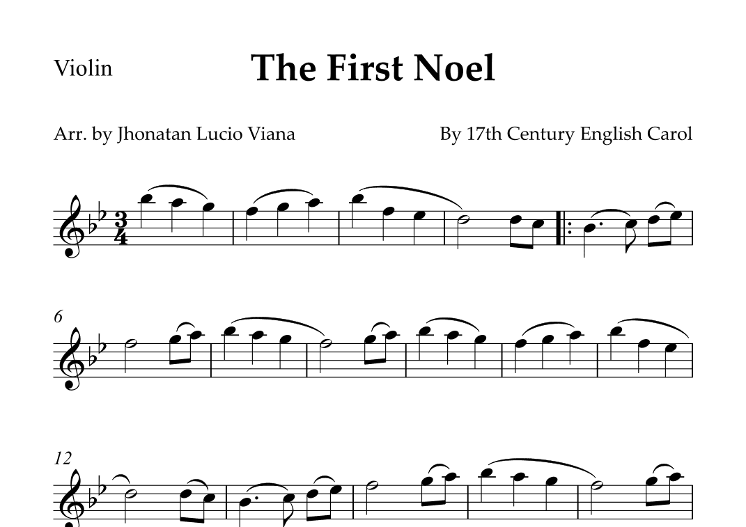 The First Noel (arr. Jhonatan Lucio Viana)