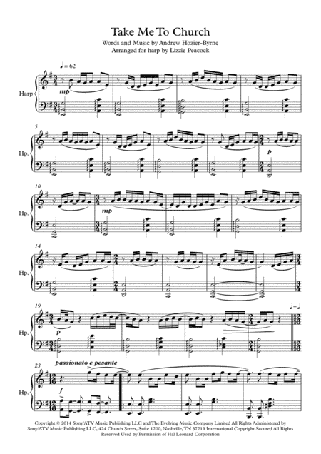 Take Me To Church (arr. Lizzie Peacock)