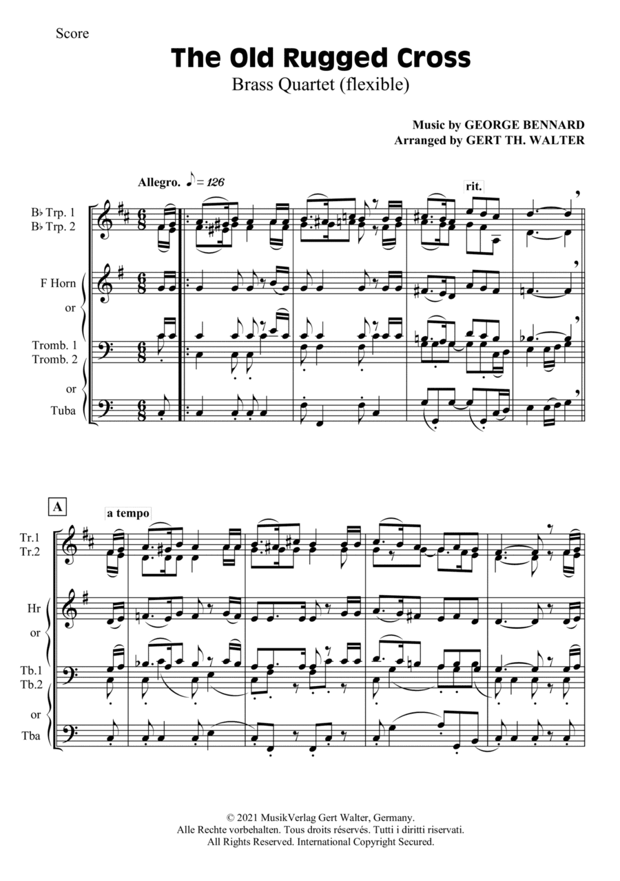 The Old Rugged Cross (arr. Gert Th. Walter)