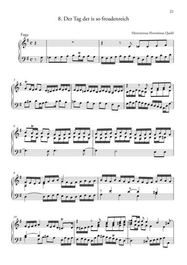 H. F. Quehl, Fuga - Fuga Der Tag der is so freudenreich (O hail this brightest day of days) - Organ (arr. Ahiva Editions)