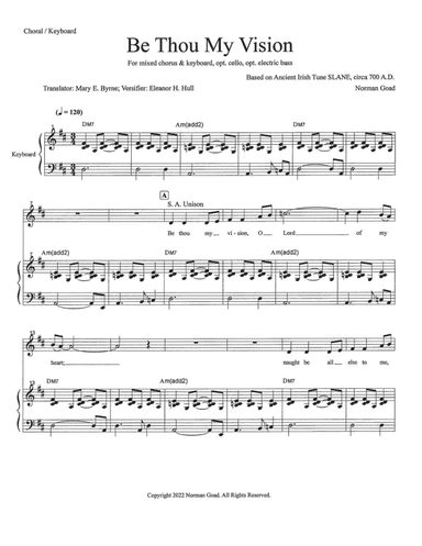 Be Thou My Vision - Octavo (arr. Norman Goad)
