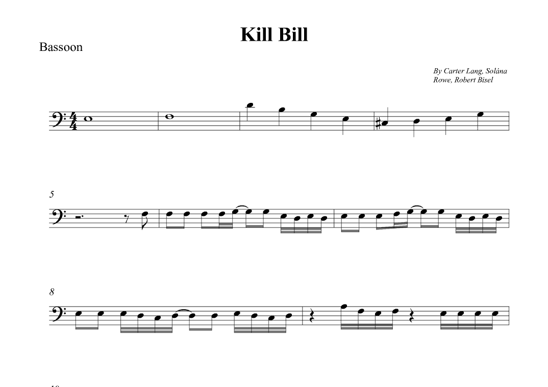 Kill Bill (arr. Wesley S. SIlva)
