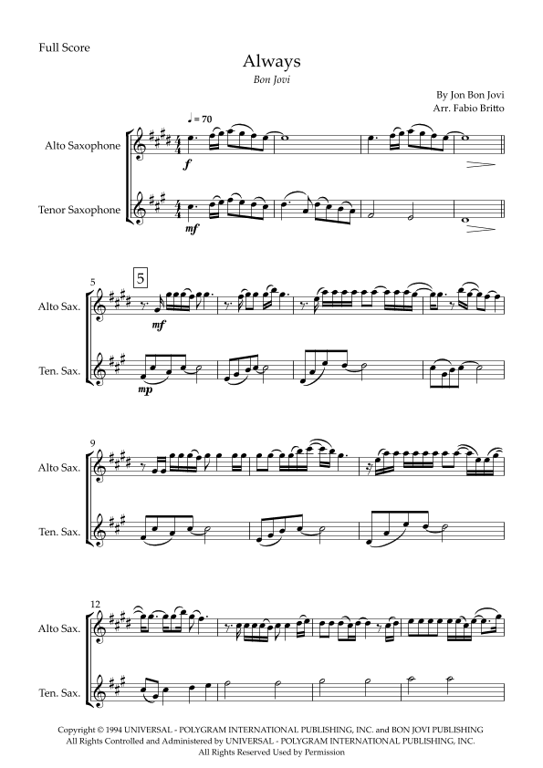 Always (arr. Fabio Britto)