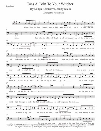 Toss A Coin To Your Witcher (arr. Kevin Busse)