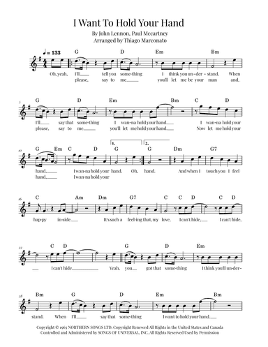 I Want To Hold Your Hand (arr. Thiago Marconato)