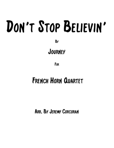 Don't Stop Believin' (arr. Jeremy Corcoran)