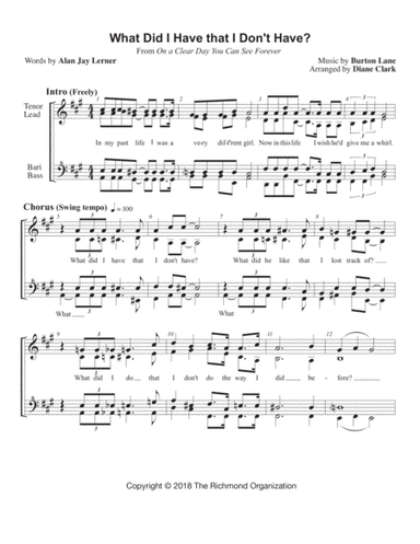 What Did I Have That I Don't Have (arr. Diane M. Clark)